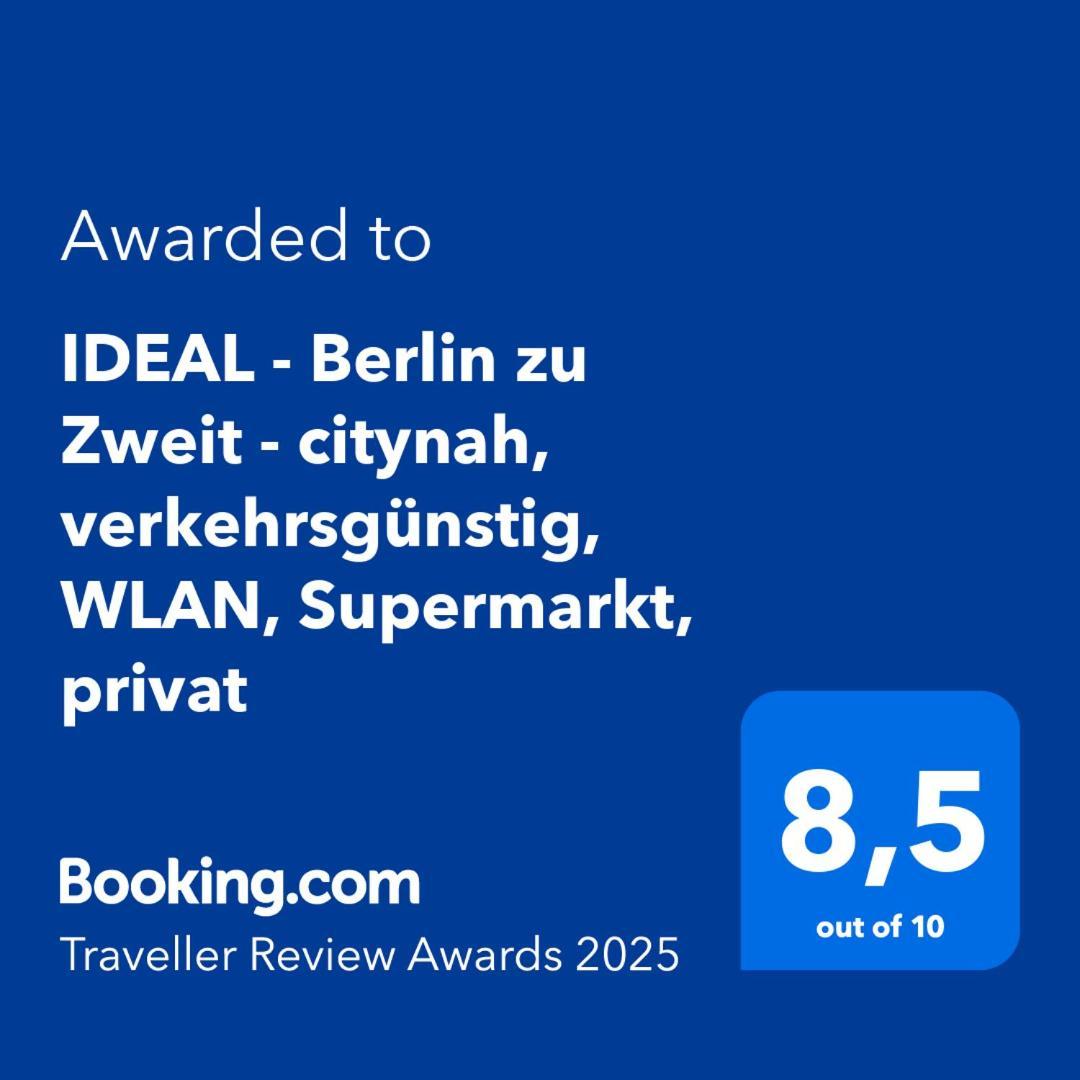 "Ideal" - Berlin Zu Zweit - Citynah, Verkehrsguenstig, Wlan, Supermarkt, Flexibler Check-In Ngoại thất bức ảnh
